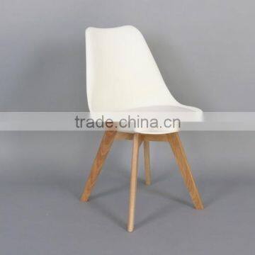 plastic emes chair for dining table white color with pu foam