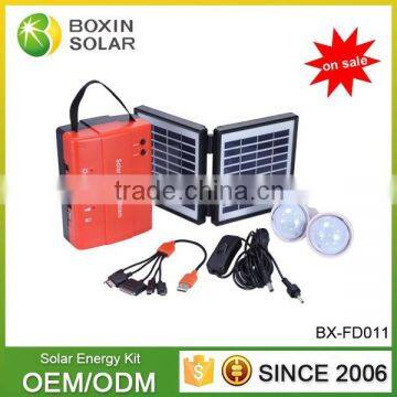 Best price folding portable solar panel energy saving prodcut lighting system kit set for home