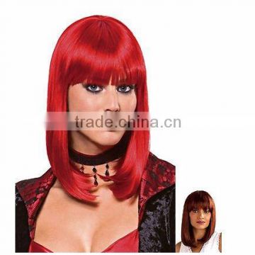 Machine Made Red Synthetic Wig - Red Wigs