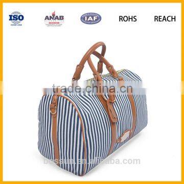 High Quality Canvas Travel Bag With Pu Handles Duffel Bag With The zebra stripes