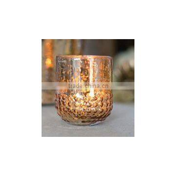 India Manufacture Glassware Factory supply wholesale mercury glass candle holders cheap price glass candle holder