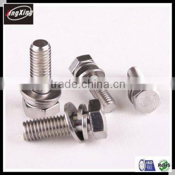 factory price stainless steel hex head combination screw bolt