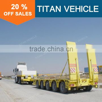 Titan cheap 80 tons tri-axle semi low loader trailer for sale in south Africa