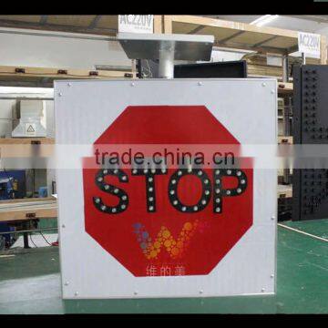 Factory price solar LED sign reflective film STOP international traffic sign