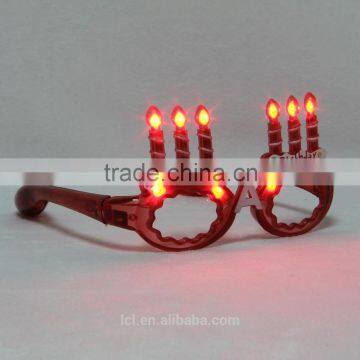 Nightclub Bar Carnival Halloween Christmas Party Supplies, Plastic Light Glasses LED Glasses 10 Lights Fire Shaped Glasses photo-5