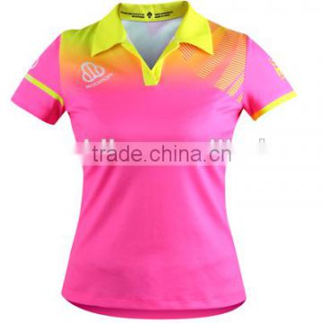 Women neon color pink bike shirt/custom bike shirt