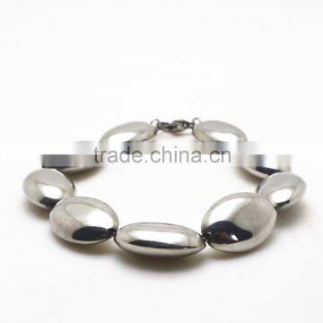 Stainless steel bean bracelets bangle