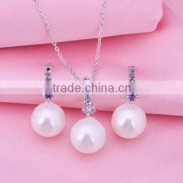 Crystal Bridal Jewelry Set Wedding Pearl Necklace Bridal Jewelry Set photo-2