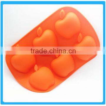 Food Grade Hot Sale Apple 6 Hole Chocolate Silicone Mould photo-2