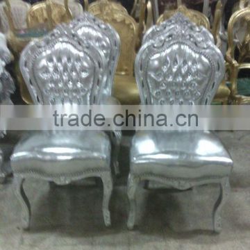 Baroque silver chair