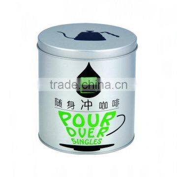 power food packaging tin box/round shape coffee tin box