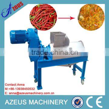 Spiral hot pepper juice machine with single screw press/vegetables juice making machine