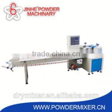 Horizontal lollipop wrapping machine