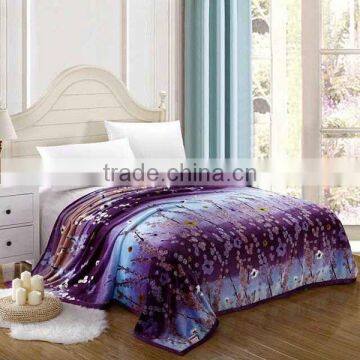 Flowers Design Printed Flannel Blanket