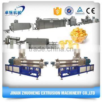 Big Capacity Corn flakes Production Line/breakfast Cereal Corn Flakes Extruder Machine