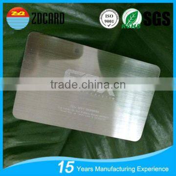 Customized Brush Finish Stainless Steel Business Card