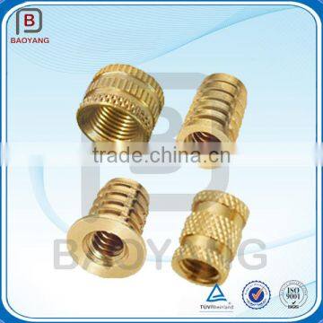 Cnc turning brass threaded insert nut
