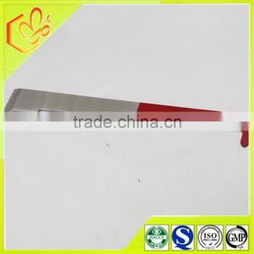 factory price durable stainless steel cranked bee hive scraper tool red cranked J-type scraper