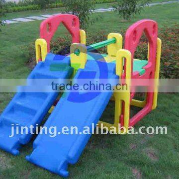 kids playhouse with slide,plastic slide ,combo playgym