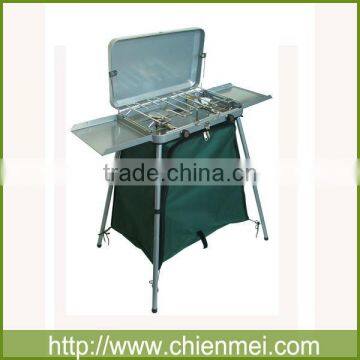 CE,CAS certificated two burner gas stove with cabinet