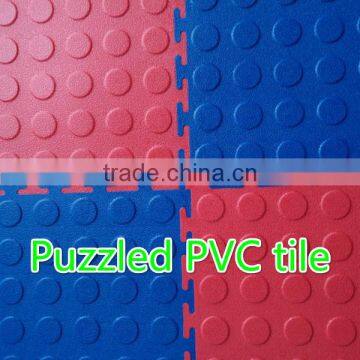 2016 hot sales PVC Coin Top Interlocking Garage Tiles