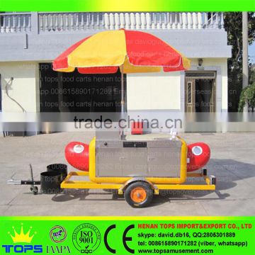 Mobile Food Cart Kiosk Van Trailer Folding Service Tricycle