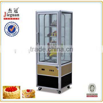 four sided upright rotary cake display refrigerator