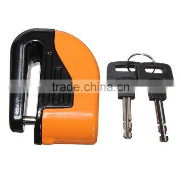 Orange 6mm Security Motorcycle Motorbike Sturdy Wheel Disc Brake Lock Safety Alarm / Key photo-2