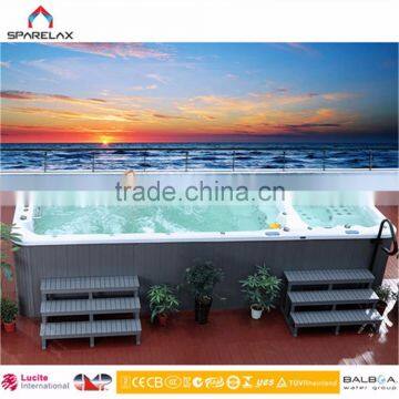 5.8m Length Outdoor Spa Fiber Glass Swimming Pools Spa Pool for Sale photo-2