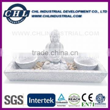 Promotional house like standing cement buddha set