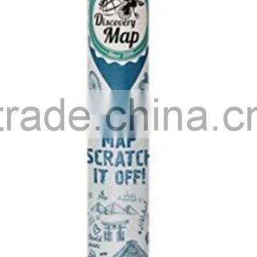 Detailed World Map With Scratch off Stickers Large Size and Tube Packaging AMA-08 photo-6