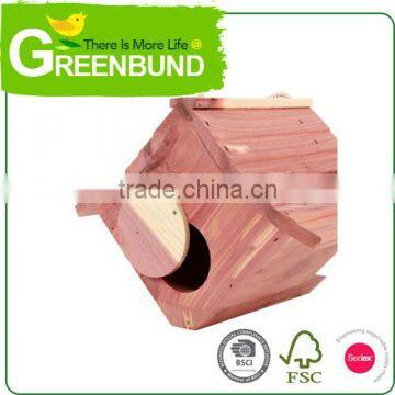Bird Feeder Hanging Standing House Wooden Wild Bird Care photo-2