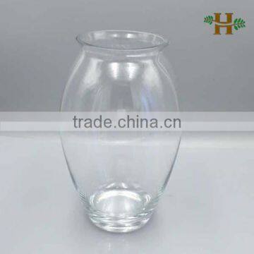 Mouth Blown Wholesale Cheap Clear Glass Pot Flower Vase