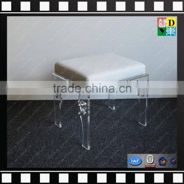 Custom design acrylic chair with cushion top selling clear acrylic resin chair from china manufacturer