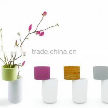 Designed colorful acrylic flower vase