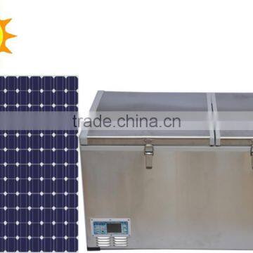 100L Double Cabinet DC Compressor Chest Freezer with Solar Power System