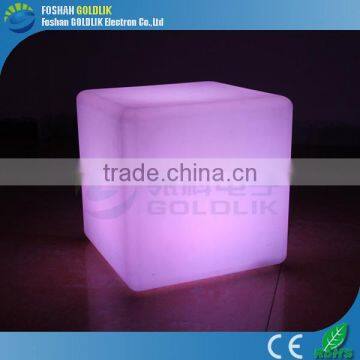 Glowing make led cubes for outdoor party or garden GKC-041RT