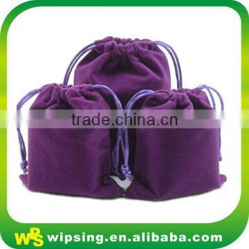 Wholesale Customized Grey Velvet Pouches With Drawstring photo-4