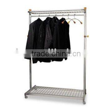 Two-Sided, Two-Shelf Cloth Rack