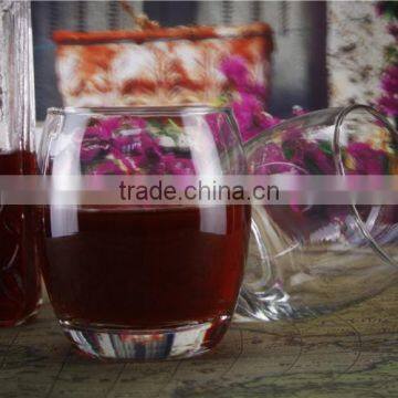 Egg Shape Clear Glass Drinking Cup for Red Wine and Whiskey photo-2