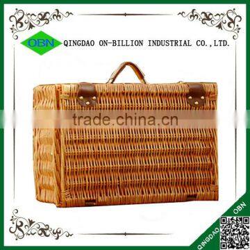 Cheap Vintage Rustic Outdoor Camping Basket Wicker Picnic Basket Set photo-5