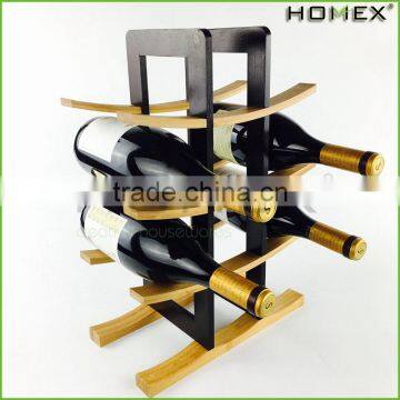 Curved Bamboo Designed Wine Stand Wine Rack Homex BSCI/Factory photo-4