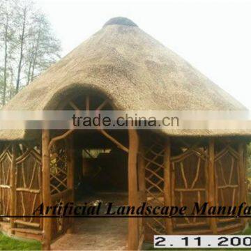 2015new design Eco-friendly Extrusion plastic synthetic thatch roof for decoration