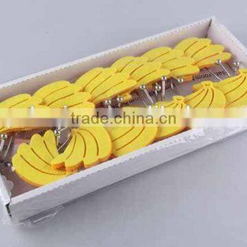 12PC Sucker Type Fruit Shaped Felt Cloth Hook