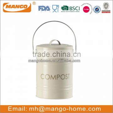 Colorful Powder Coating Metal Kitchen Compost Bin