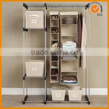 2014 new bedroom portable folding fabric wardrobe