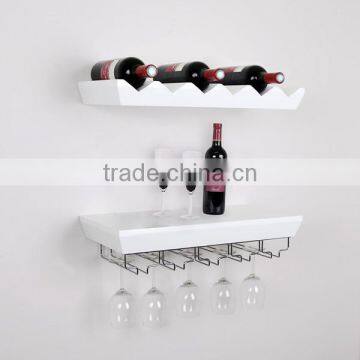 Wood metal wine rack