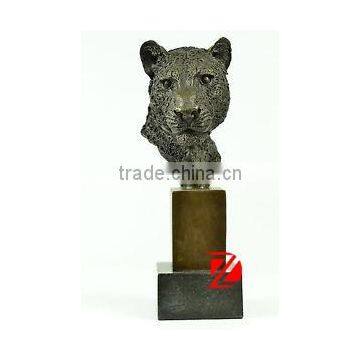 Tiger bust statue bronze head sculptures