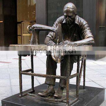 Large Outdoor Statues Bronze Sculpture of Garment Worker photo-4
