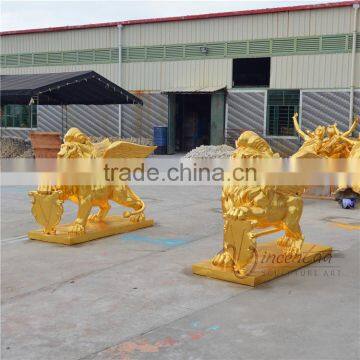 Outdoor Garden Decoration Resin Craft Fiberglass Lion Statue photo-4